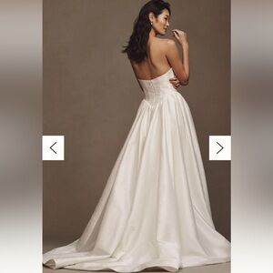 Willowby by Watters Ember Strapless Drop-Waist Dupioni Wedding Gown